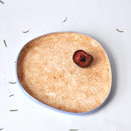 Front view - Big ceramic plate (Handmade)