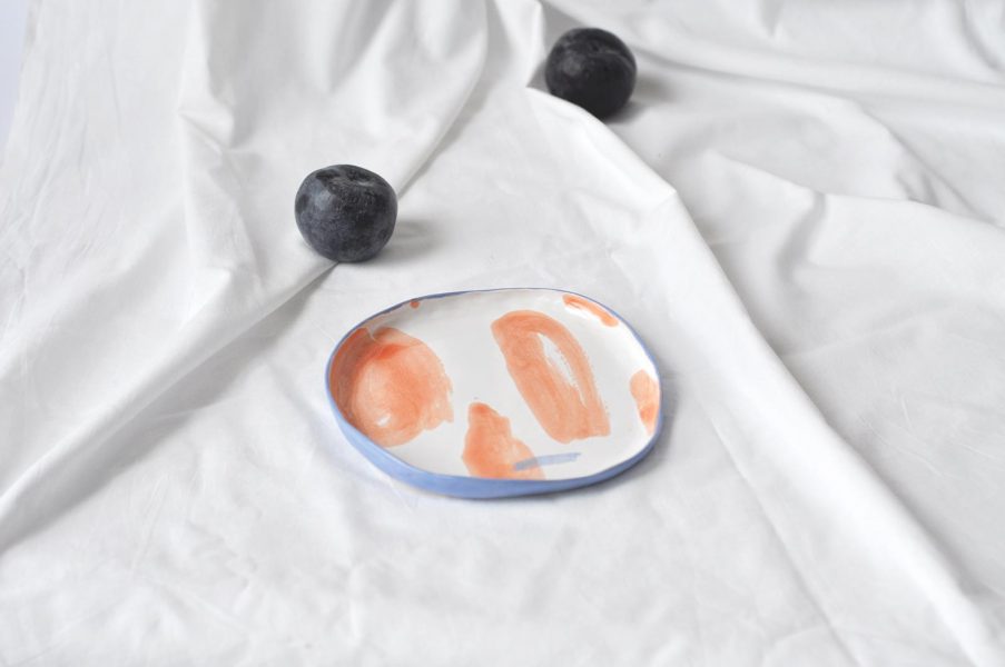 Plates with a side - set ``Oranges``