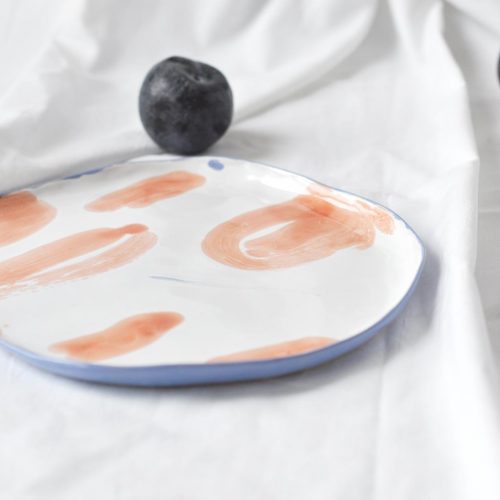 Front view - Decorative ceramic plate (Handmade)