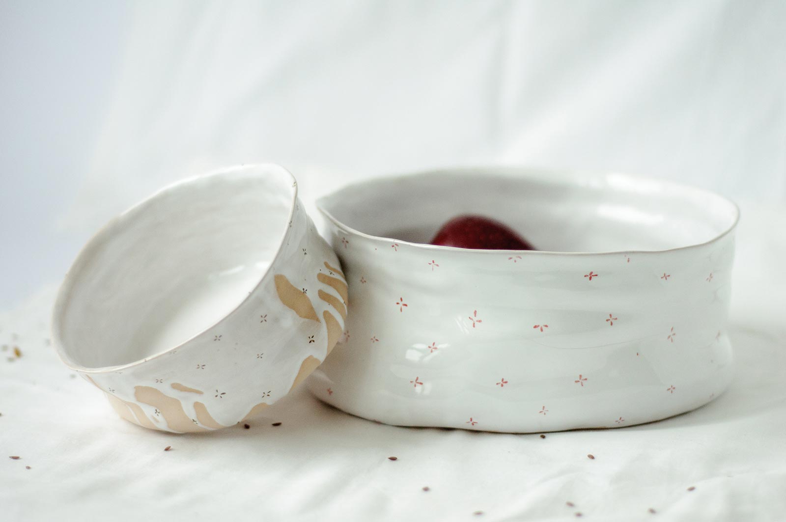 Decor - Big deep plate from ceramics