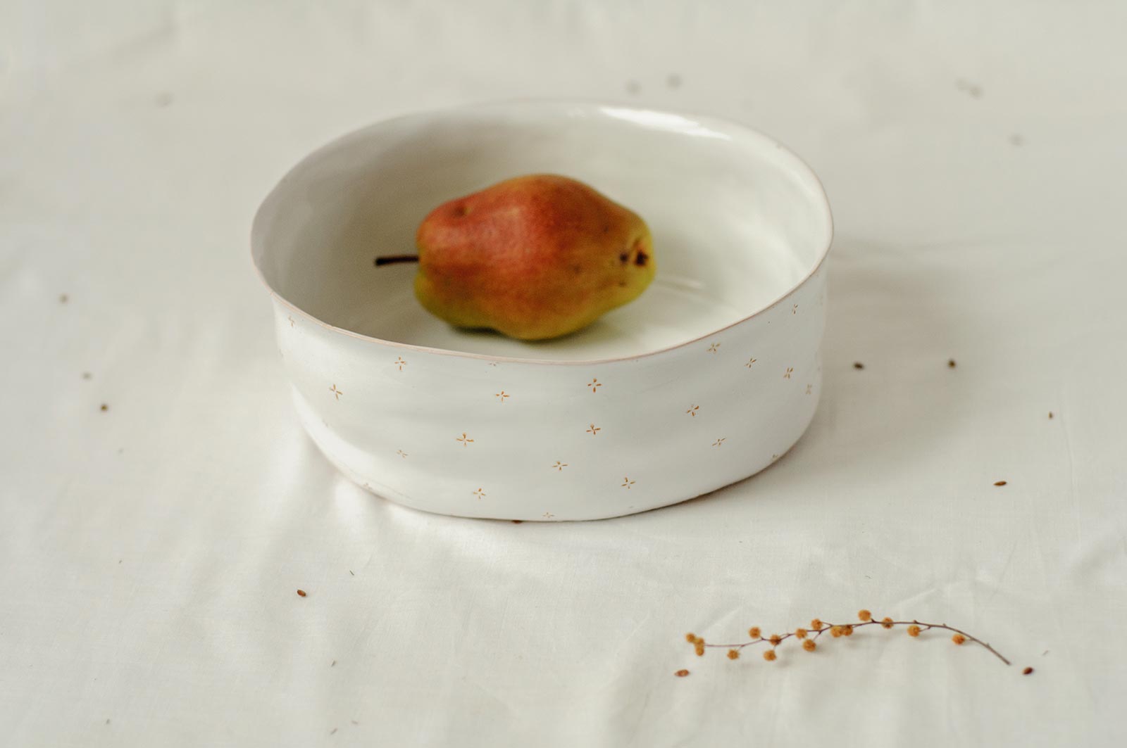 Decor - Big deep plate from ceramics