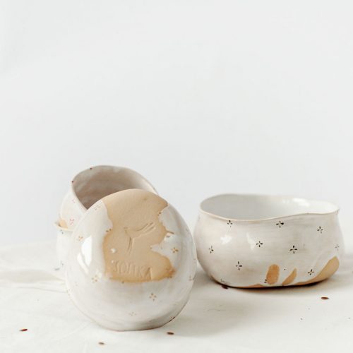 Sauceboat — Collection "Flowers with milk"