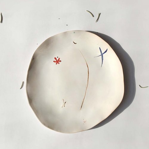 Top view - Plate from ceramics