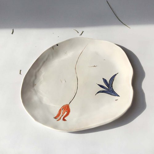 Top view - Plate from ceramics "Composition No. 4"