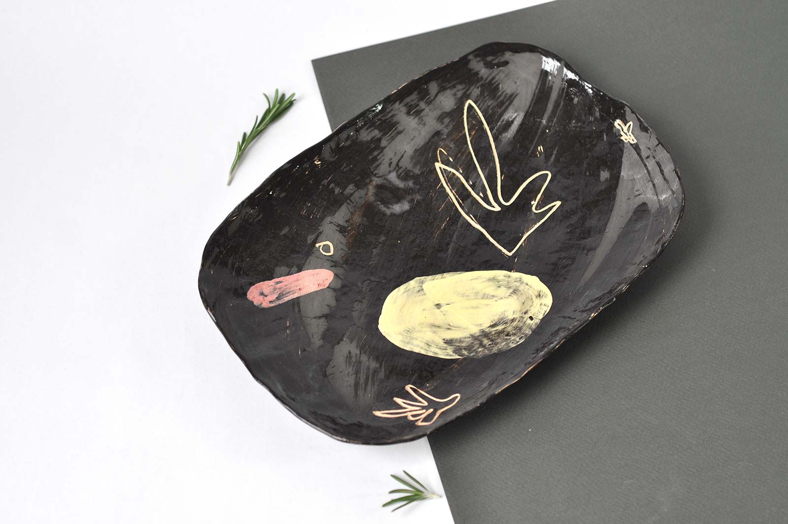 Decorative plate from ceramics (Handmade)