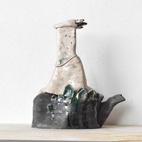 Rear view - Decorative teapot (Handmade)