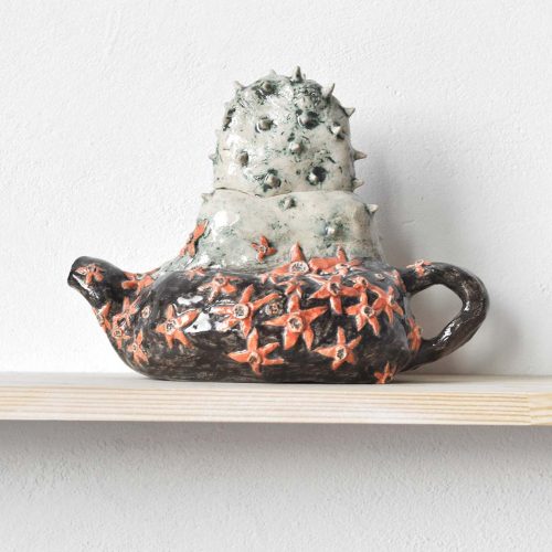 Rear view - Decorative teapot (Handmade)