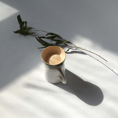 Rear view - Ceramic teacup (Handmade)