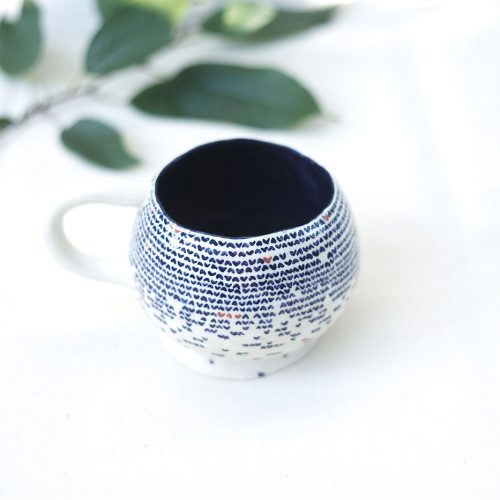 Front view - Big decorative teacup (Handmade)