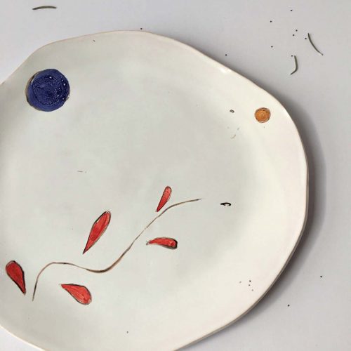 Painting - Flat plate "Composition No. 6"