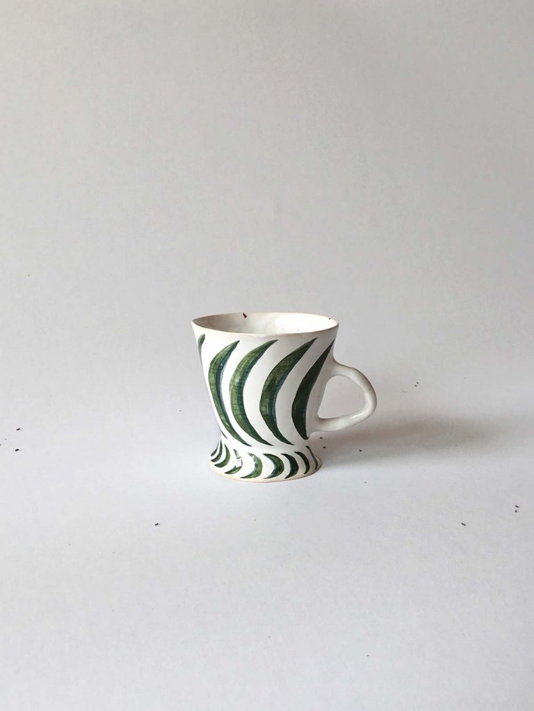 Cup with green pattern