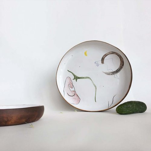 Ceramic plate from collection "Space" № 1