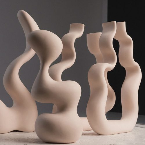 "Due tube" decorative vase series