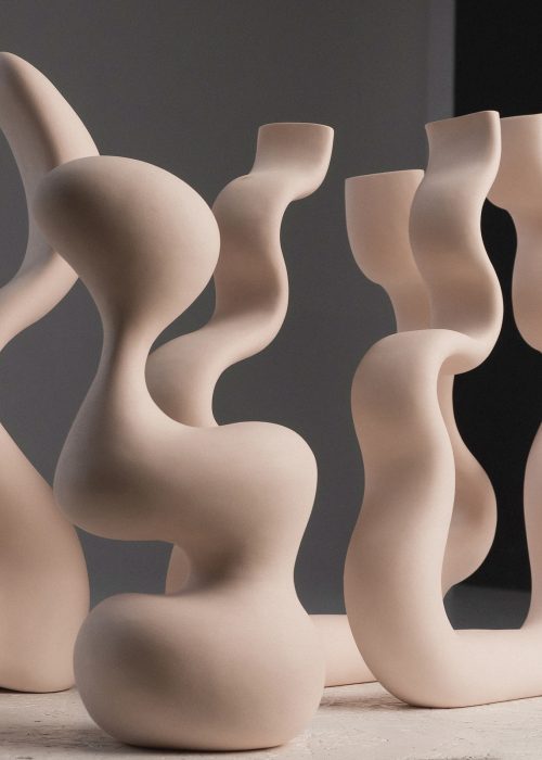 "Due tube" decorative vase series