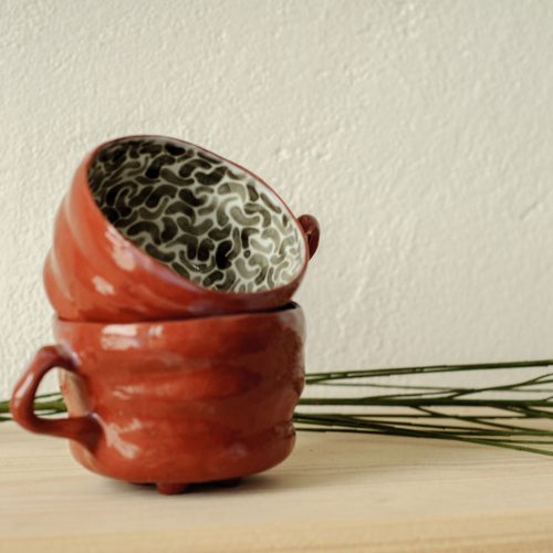 Декоративні чашки з кераміки - Колекція «Дежавю №2» (Ручна робота)