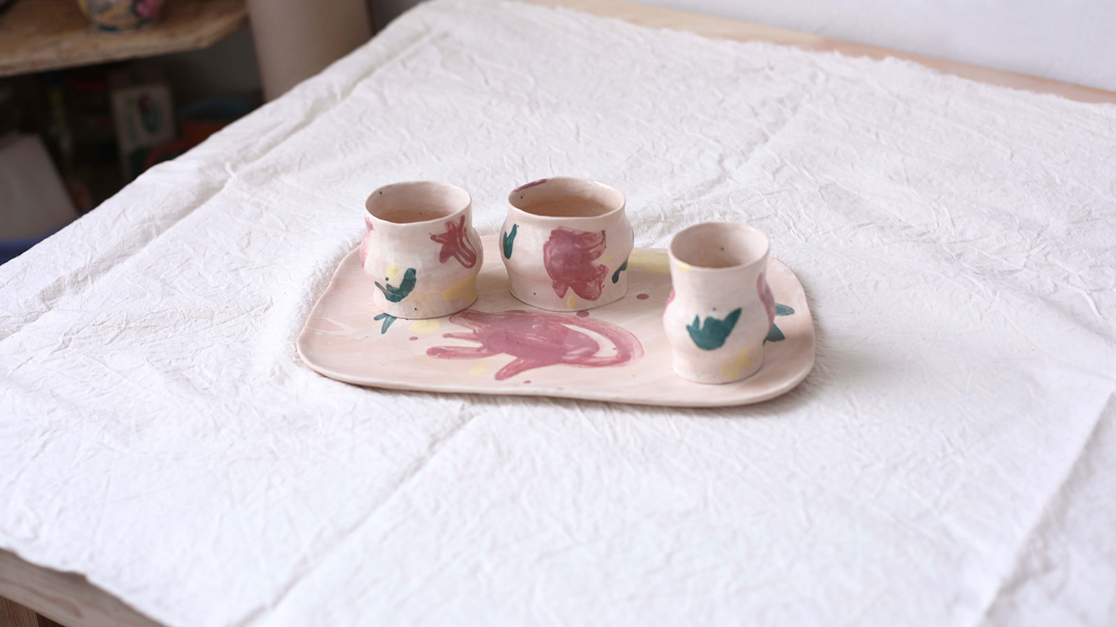 Декоративний набір посуду «Невимушеність №2» (Художня кераміка)