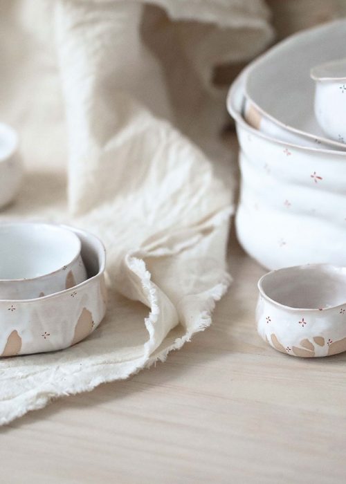 Колекція декоративного посуду «Квіти з молоком» (Художня кераміка)