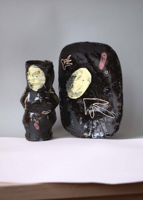 Декоративна ваза з кераміки - Набір «Невимушеність» (Ручна робота)