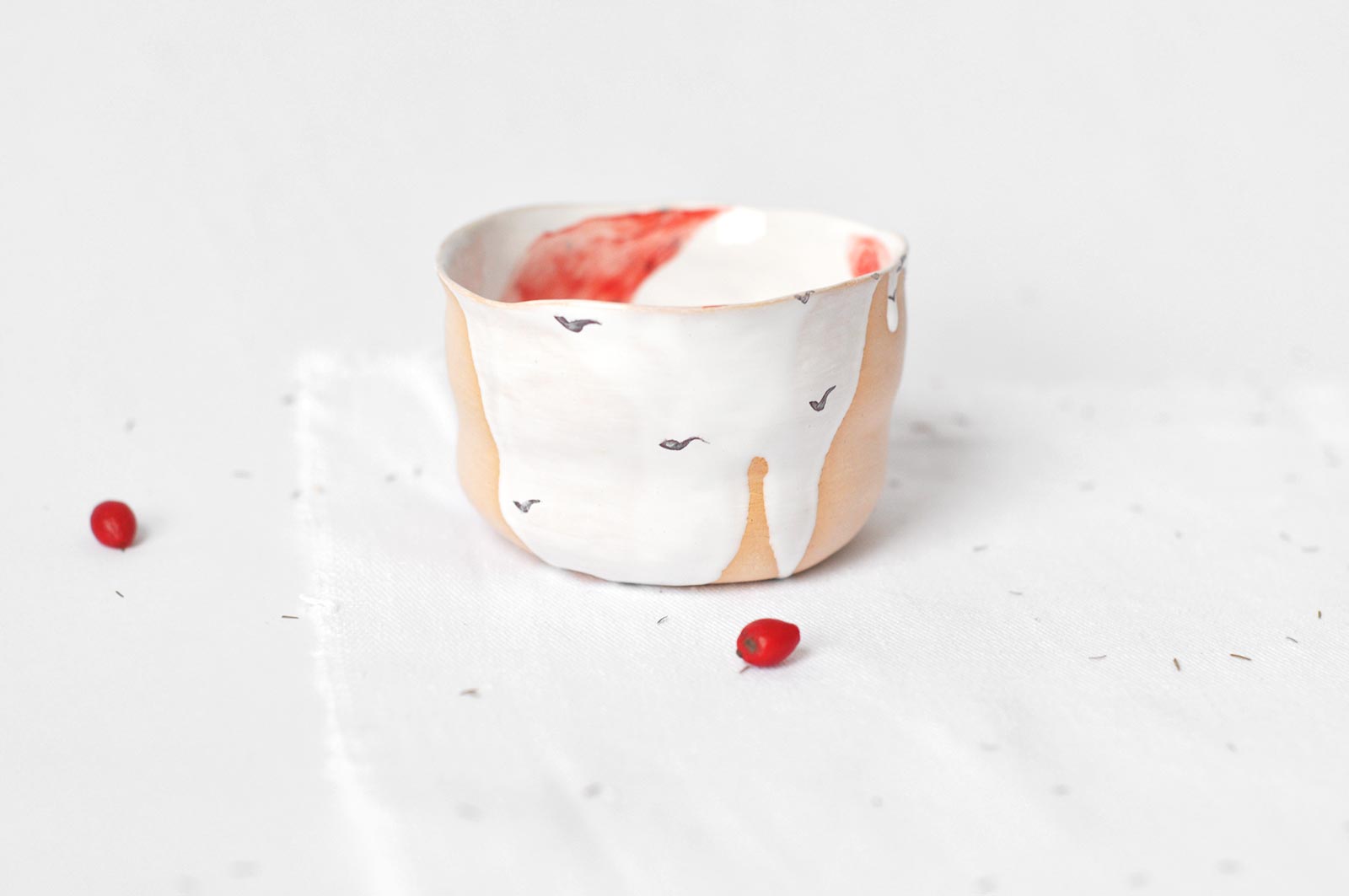 Вид збоку - Маленька піала з кераміки (Ручна робота)