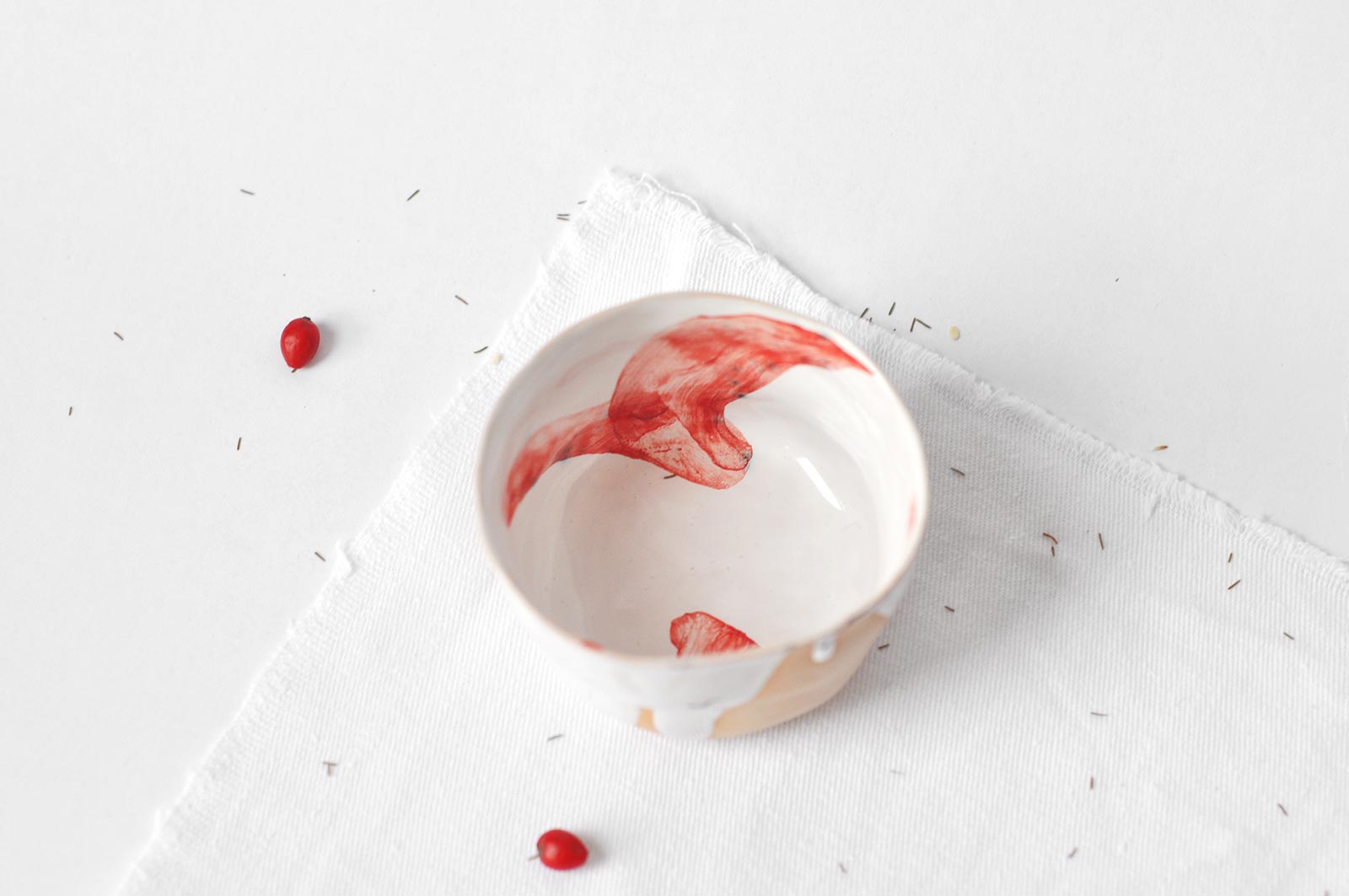 Вид спереду - Маленька піала з кераміки (Ручна робота)