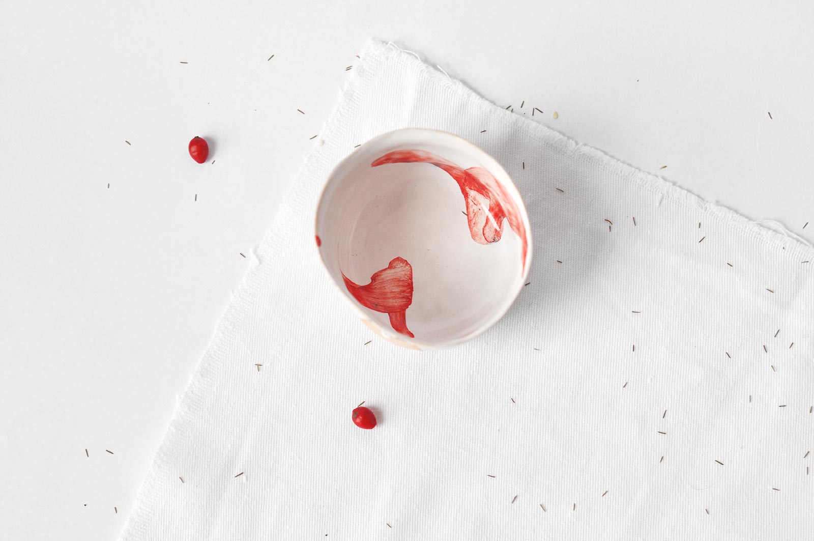 Вид спереду - Маленька піала з кераміки (Ручна робота)