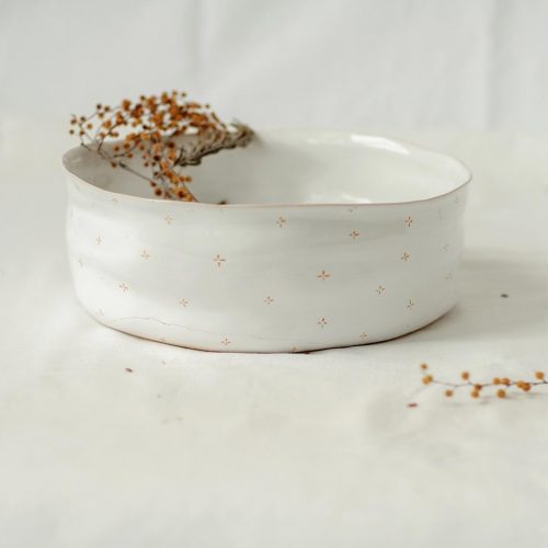 Великі тарілки з колекції «Квіти з молоком»