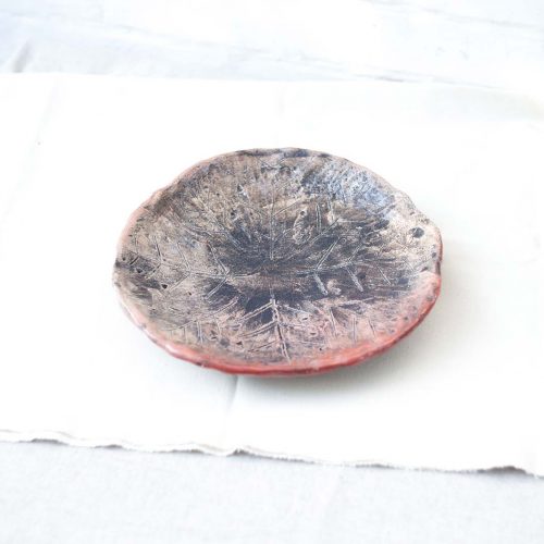 Вид збоку - Велике декоративне блюдо з кераміки (Ручна робота)