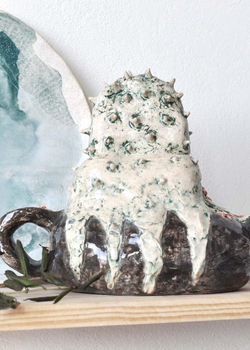 Декоративний чайник з кераміки - Серія «Присутність» (Ручна робота) Декоративний чайник з кераміки - Серія «Присутність» (Ручна робота)