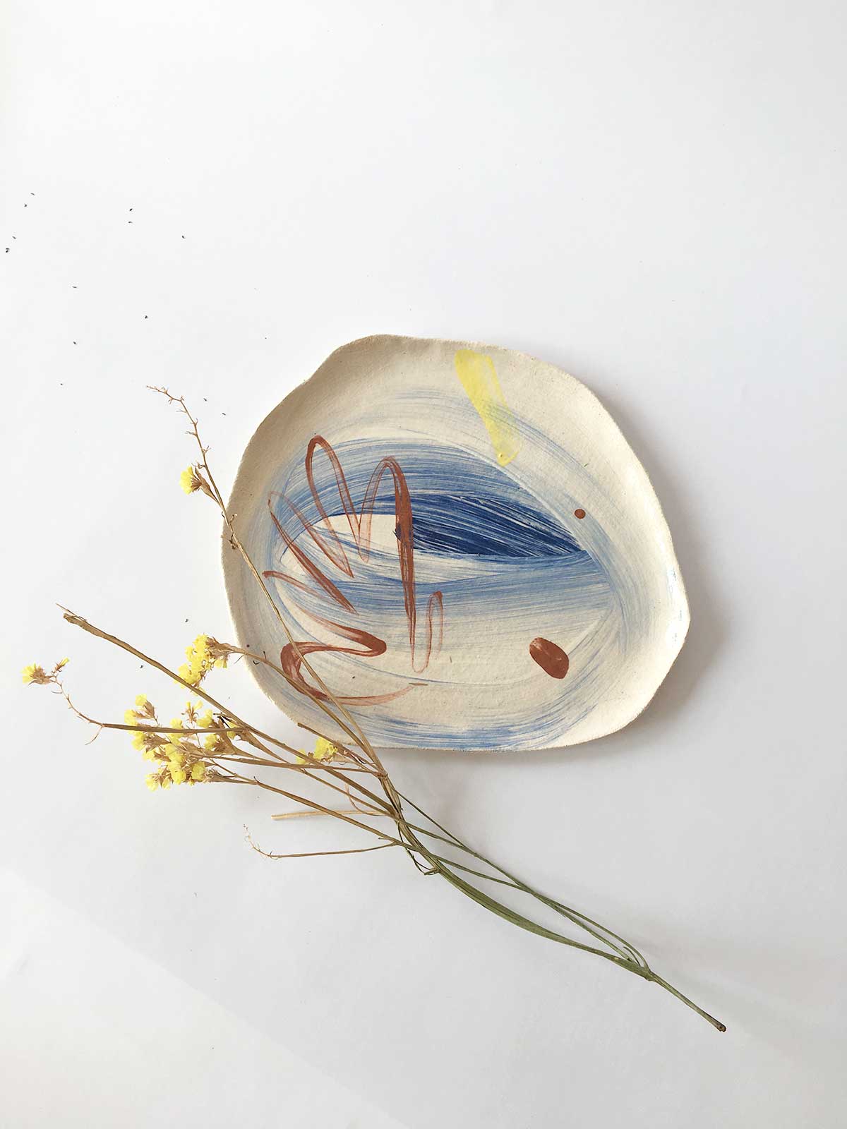 Вид спереду - Велика декоративна тарілка (Ручна робота)