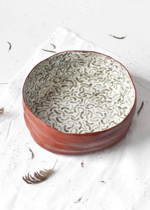 Декоративна тарілка з кераміки - Колекція «Дежавю №2» (Ручна робота)