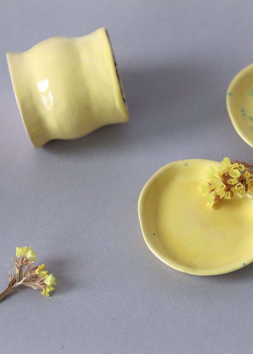 Набор декоративных стаканов «Лимоновый пирог» (Художественная керамика)