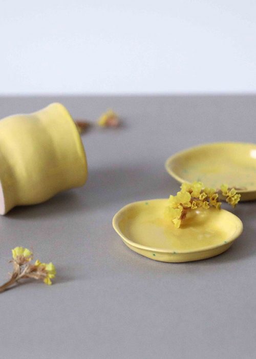 Набор декоративных стаканов «Лимоновый пирог» (Художественная керамика)