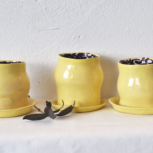 Стаканы с блюдцем из набора «Лимоновый пирог»