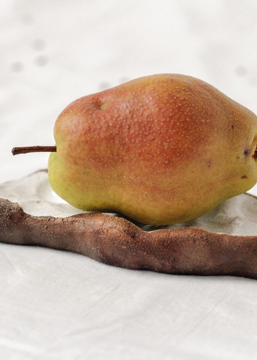 Декоративная плоская тарелка из керамики - Серия «Работа над собой» (Ручная работа)