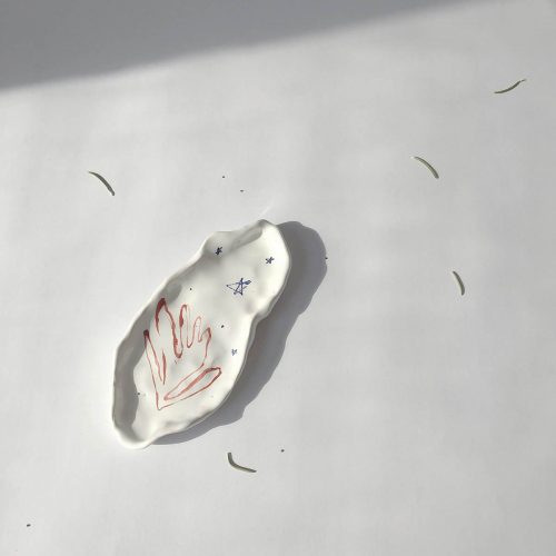 Вид спереди - Подставка из глины (Ручная работа)