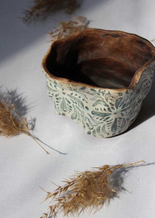 Декоративный горшок для цветов из керамики (Ручная работа)