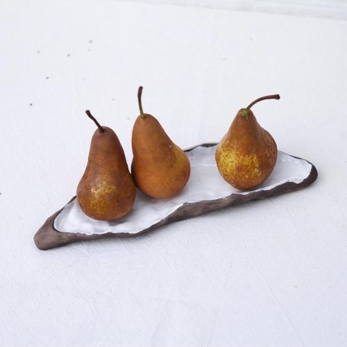 Вид спереди - Декоративная керамическая тарелка (Ручная работа)