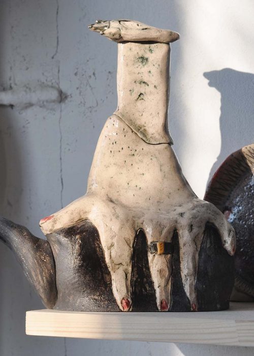 Декоративный чайник из керамики - Серия «Присутствие» (Ручная работа)