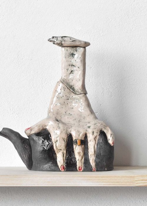 Декоративный чайник из керамики - Серия «Присутствие» (Ручная работа)